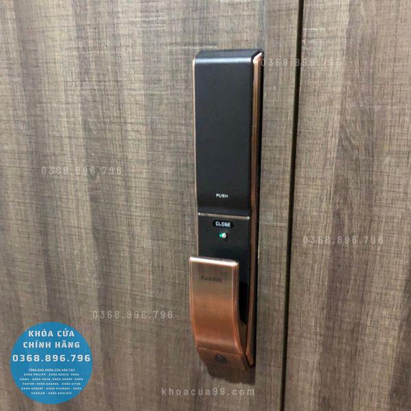 Khóa cửa vân tay Kaadas K9-5W App wifi - lắp đặt thực tế