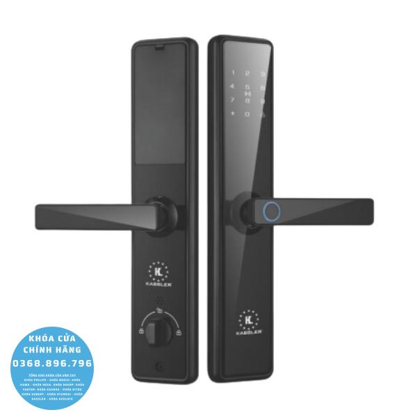 Khóa cửa vân tay Kassler KL-566 app wifi - mặt sau
