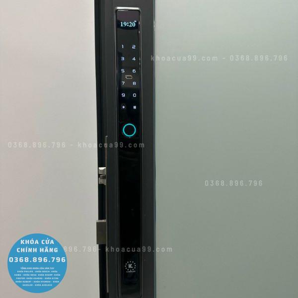 Khóa cửa nhôm vân tay Kawa KN668 Face 3D - chi tiết