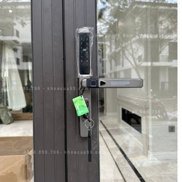 Khóa cửa nhôm vân tay Kassler KL599 Slide chính hãng