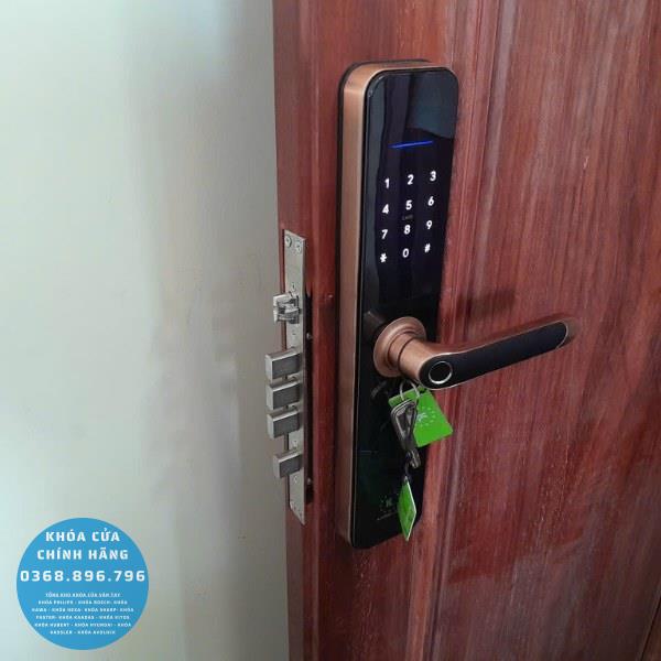Khóa cửa vân tay Kassler KL696 Viền đồng đỏ - thông số kỹ thuật