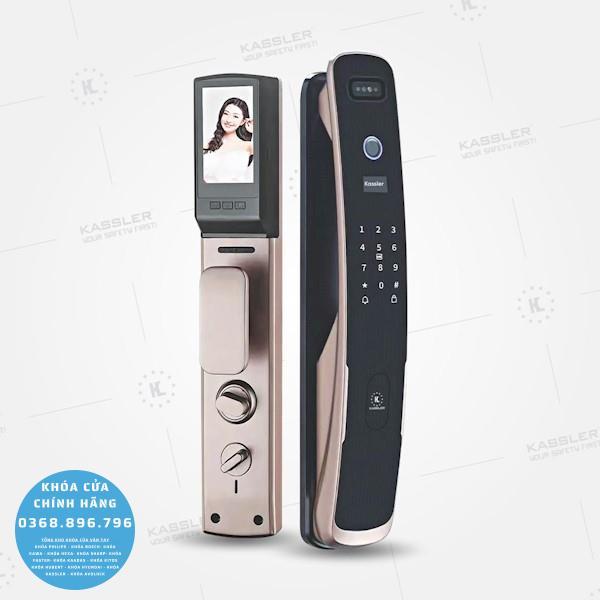 Khóa cửa vân tay Kassler KL 878F Face 3D - mặt sau