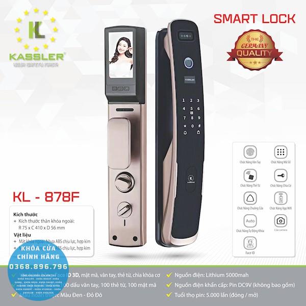 Khóa cửa vân tay Kassler KL 878F Face 3D - chi tiết