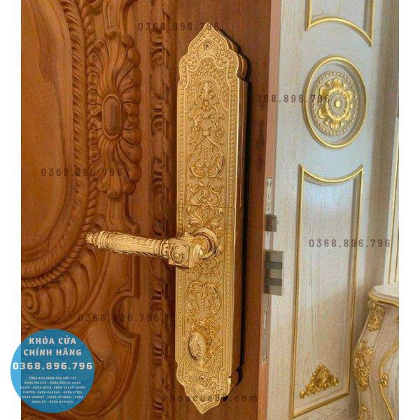 Khóa cửa vân tay tân cổ điển Kassler KL 929 - mặt sau