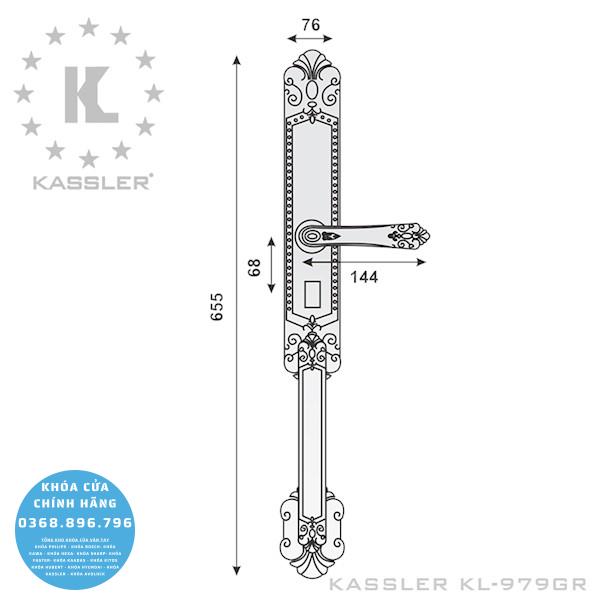Khóa cửa vân tay tân cổ điển Kassler KL 979GR - phụ kiện