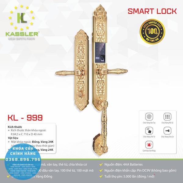 Khóa cửa vân tay tân cổ điển Kassler KL 999 - phụ kiện