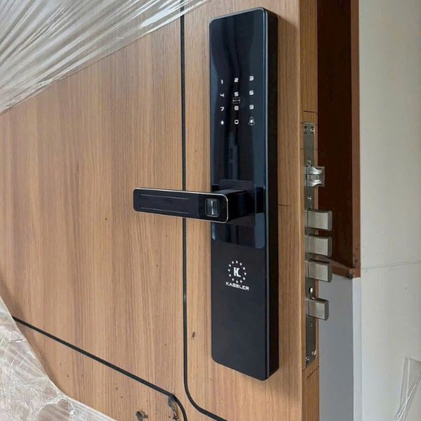 Khóa cửa vân tay Kassler KL567 CNC Black - mặt sau
