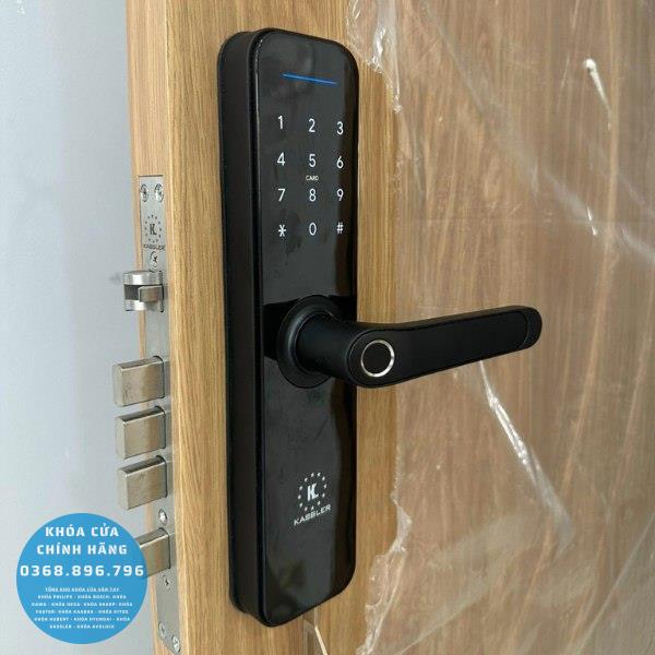Khóa cửa vân tay Kassler KL668 Black App Wifi  - chi tiết