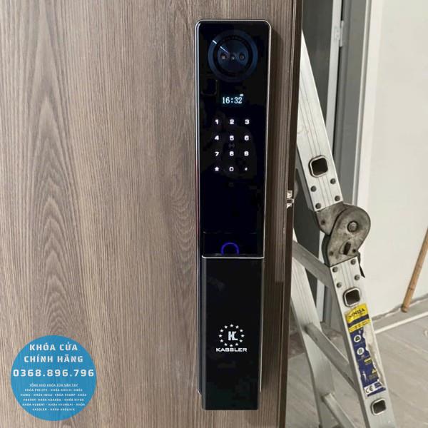 Khóa cửa vân tay KL868 CNC face 3D - mặt sau