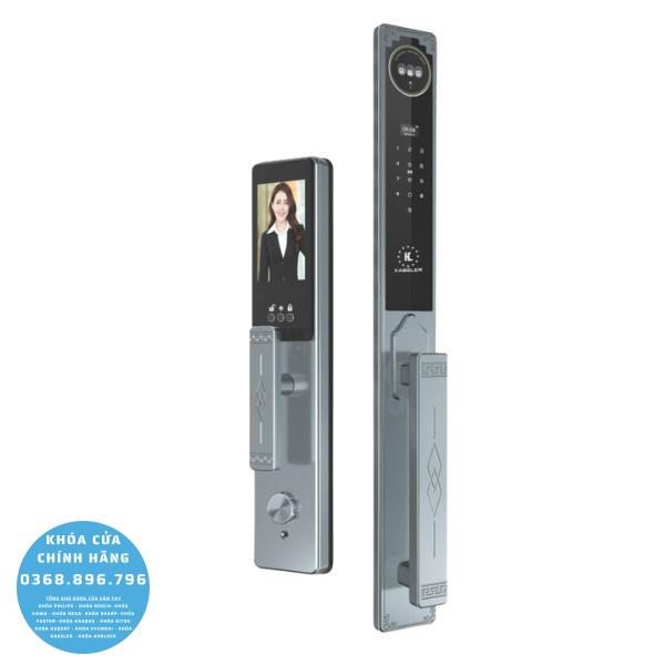 Khóa cửa vân tay KL968 CNC face 3D - mặt sau