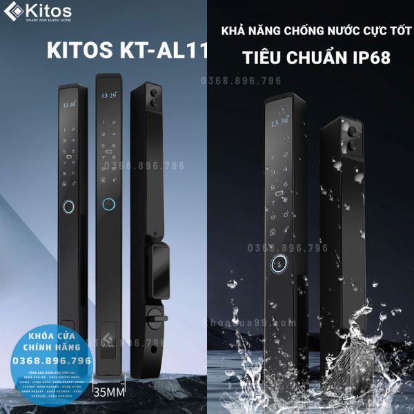 Khóa cửa nhôm vân tay Kitos KT AL110 Plus app wifi - chi tiết