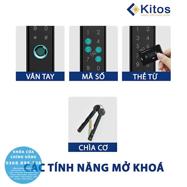 Khóa cửa nhôm vân tay Kitos KT AL38 - chi tiết
