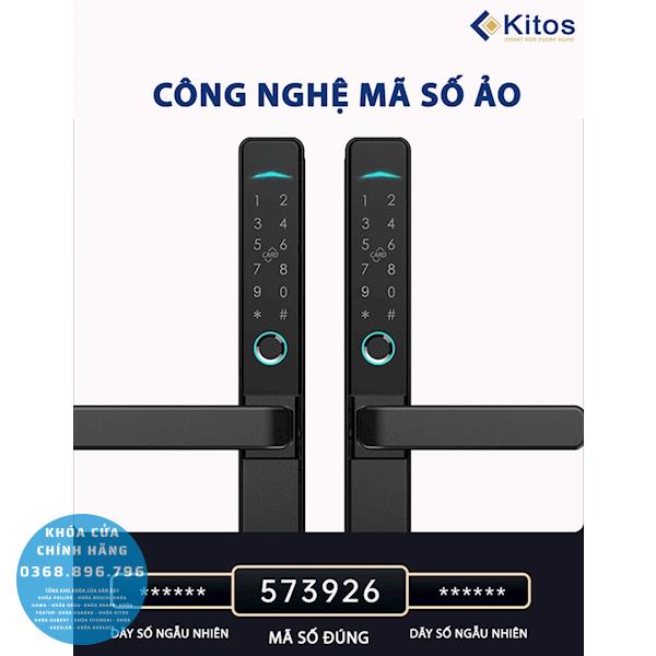 Khóa cửa nhôm vân tay Kitos KT AL38 Plus - mặt sau
