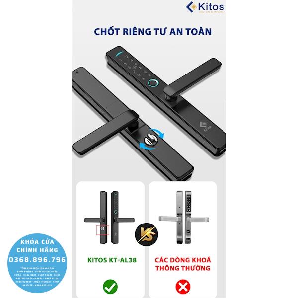 Khóa cửa nhôm vân tay Kitos KT AL38 Plus - thông số kỹ thuật