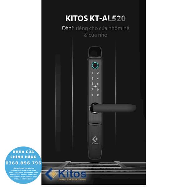 Khóa cửa nhôm vân tay Kitos KT AL520 II - mặt sau