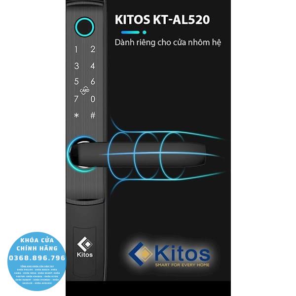Khóa cửa nhôm vân tay Kitos KT AL520 II - chi tiết