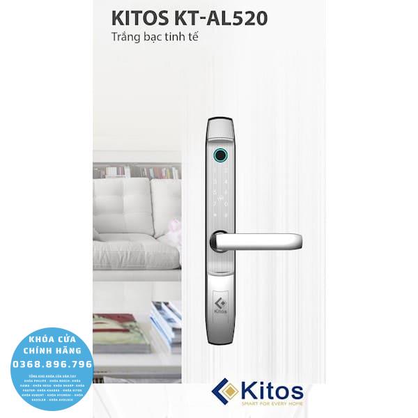 Khóa cửa nhôm vân tay Kitos KT AL520 II - lắp đặt thực tế
