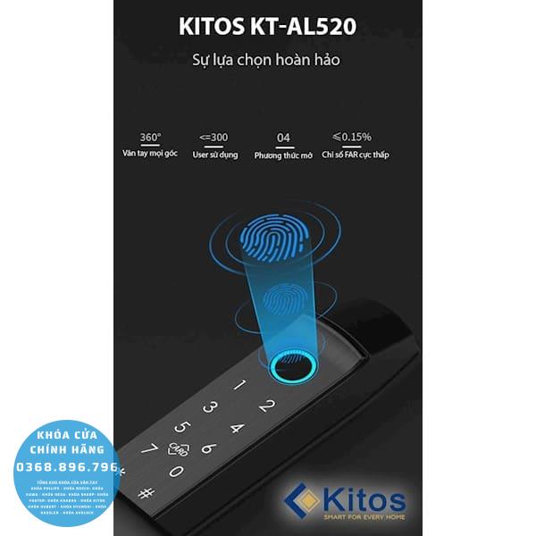 Khóa cửa nhôm vân tay Kitos KT AL520 II - phụ kiện
