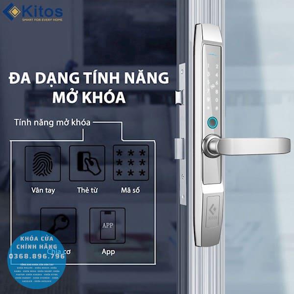 Khóa cửa nhôm vân tay Kitos KT AL520 II Plus - chi tiết