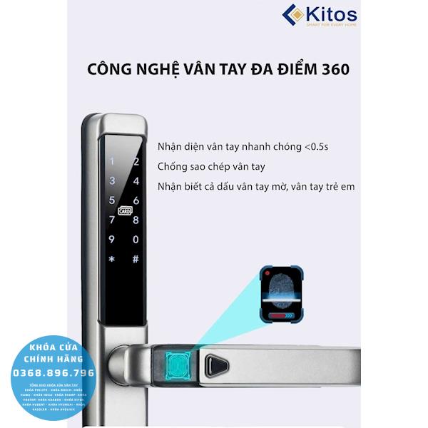 Khóa cửa nhôm vân tay Kitos KT AL650 - thông số kỹ thuật
