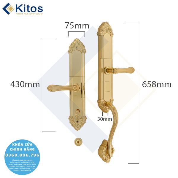 Khóa cửa vân tay tân cổ điển Kitos KT C800 - chi tiết