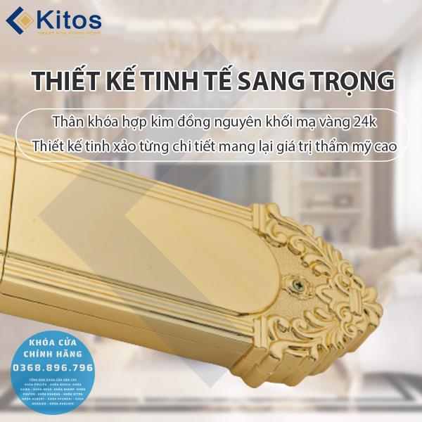Khóa cửa vân tay tân cổ điển Kitos KT C800 - thông số kỹ thuật