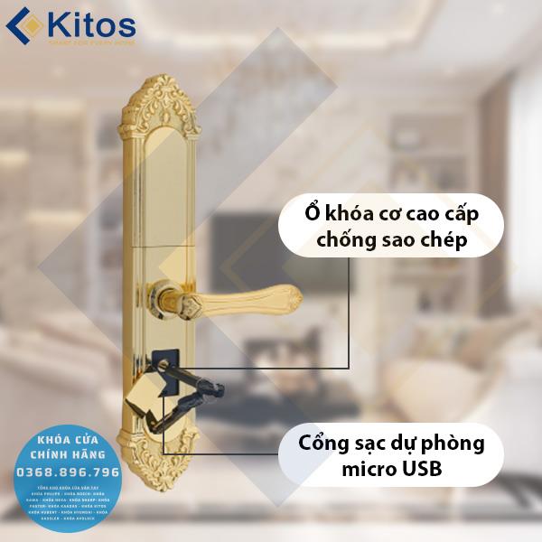 Khóa cửa vân tay tân cổ điển Kitos KT C810 - thông số kỹ thuật