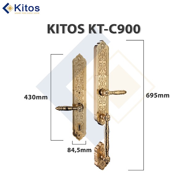 Khóa cửa vân tay tân cổ điển Kitos KT C900 chính hãng