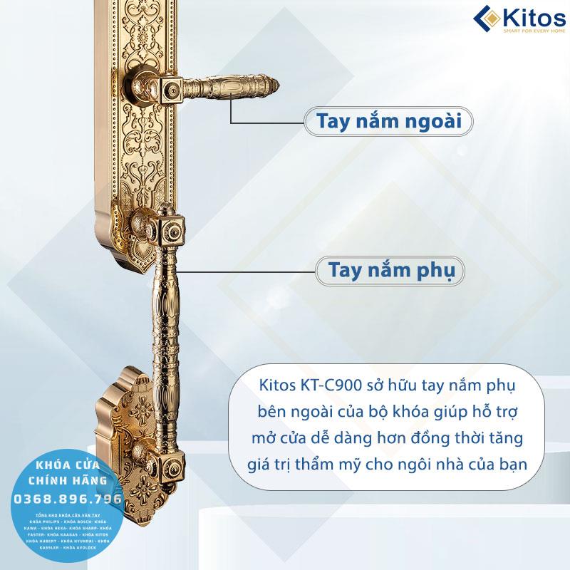 Khóa cửa vân tay tân cổ điển Kitos KT C900 - chi tiết