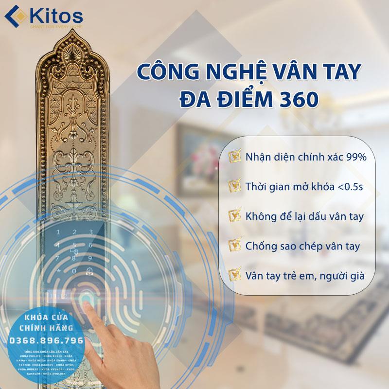 Khóa cửa vân tay tân cổ điển Kitos KT C900 - thông số kỹ thuật