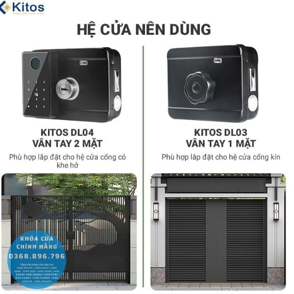 Khóa cửa cổng vân tay Kitos KT-DL03 Pro - chi tiết