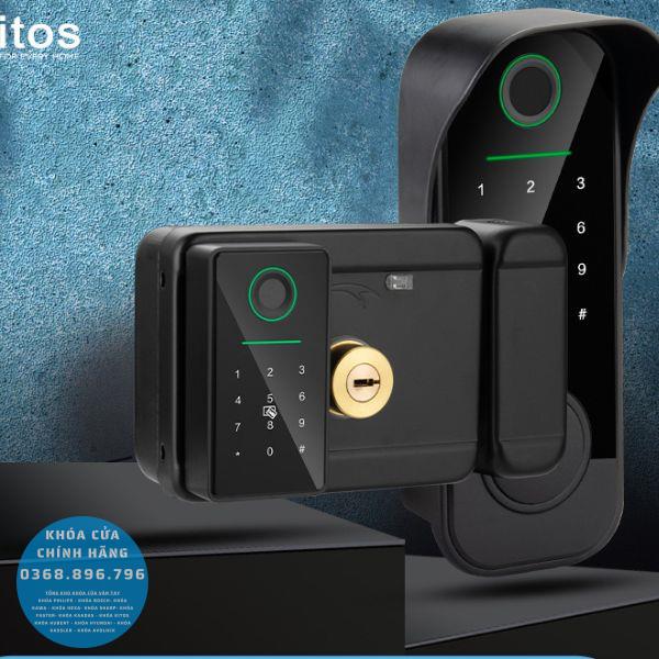 Khóa cửa cổng vân tay Kitos KT-DL04 Plus - mặt sau