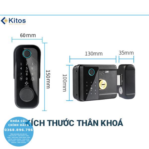 Khóa cửa cổng vân tay Kitos KT-DL04 Plus - chi tiết