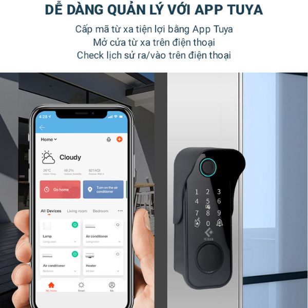 Khóa cửa cổng vân tay Kitos KT-DL04 Plus chính hãng