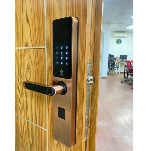Khóa cửa vân tay Kitos KT E3 Pro Màu đồng chính hãng