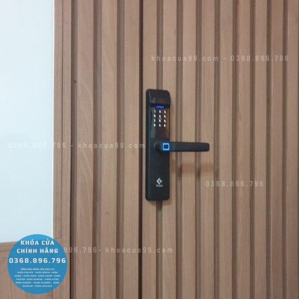 Khóa cửa vân tay Kitos KT G300 - lắp đặt thực tế
