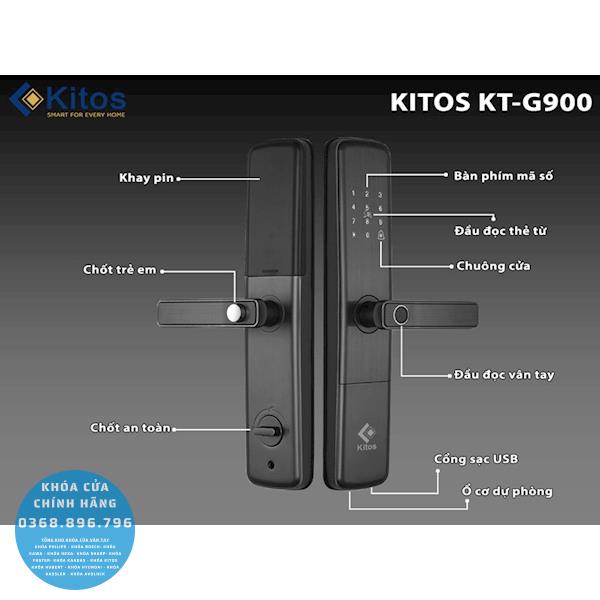 Khóa cửa vân tay Kitos KT G900 - mặt sau