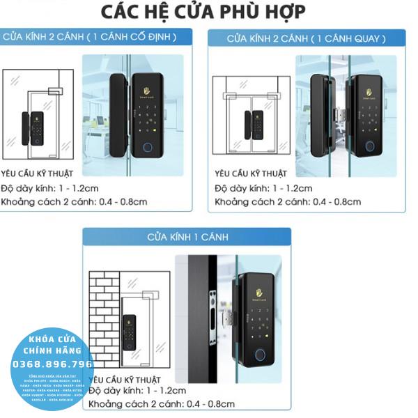 Khóa cửa kính cường lực Kitos KT GL30 PRO - chi tiết