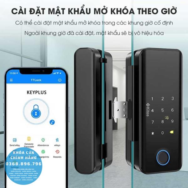Khóa cửa kính cường lực Kitos KT GL30 PRO - thông số kỹ thuật