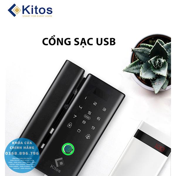 Khóa cửa kính cường lực vân tay Kitos KT GL80 - thông số kỹ thuật