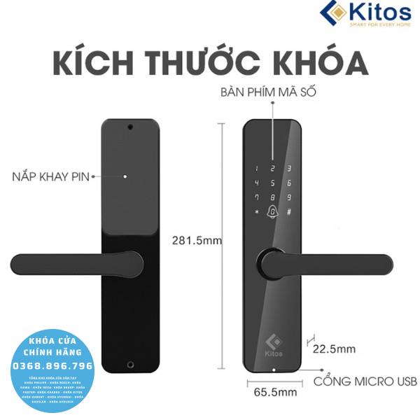 Khóa cửa vân tay Kitos KT V2 Pro - mặt sau