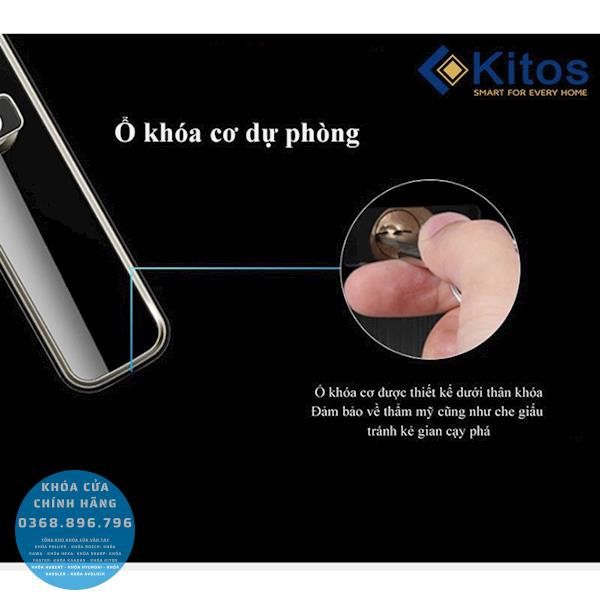 Khóa cửa vân tay Kitos KT X3, Camera trên khóa - lắp đặt thực tế