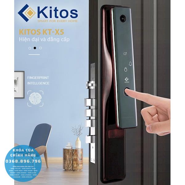 Khóa cửa vân tay Kitos KT X5 - lắp đặt thực tế