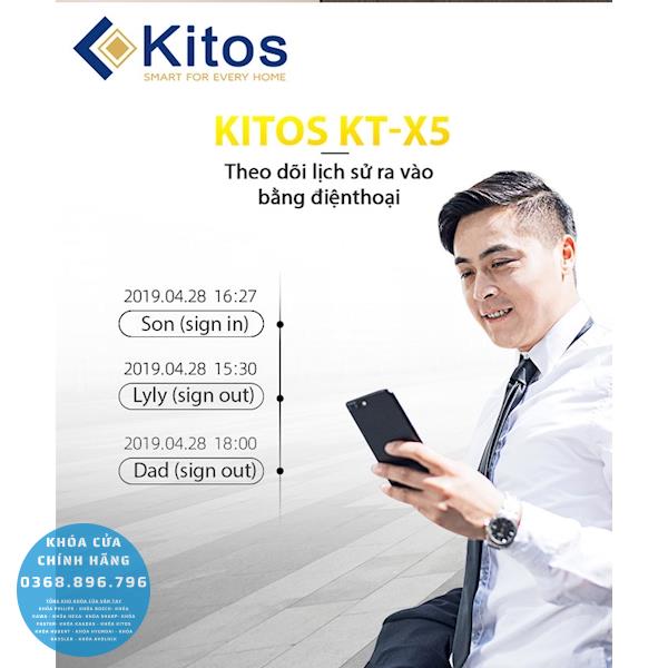 Khóa cửa vân tay Kitos KT X5 - phụ kiện