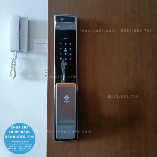 Khóa cửa vân tay Kitos KT X6 - lắp đặt thực tế