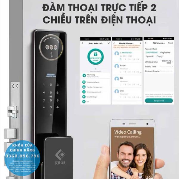 Khóa cửa vân tay Kitos KT X8 - chi tiết