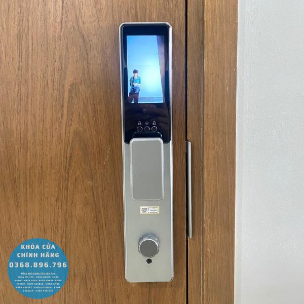 Khóa cửa vân tay Kitos KT X8 FACE ID - mặt sau