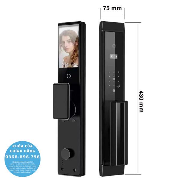 Khóa cửa vân tay Kawa KT88 Camera Remote - mặt sau