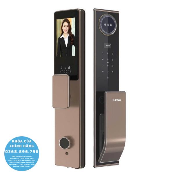 Khóa cửa vân tay Kawa KT99F Face 3D - mặt sau