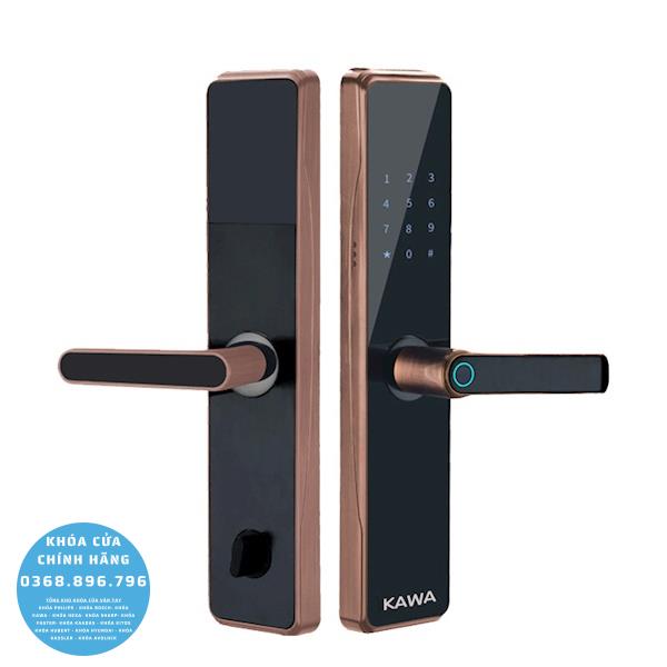 Khóa cửa vân tay Kawa K200 - mặt sau